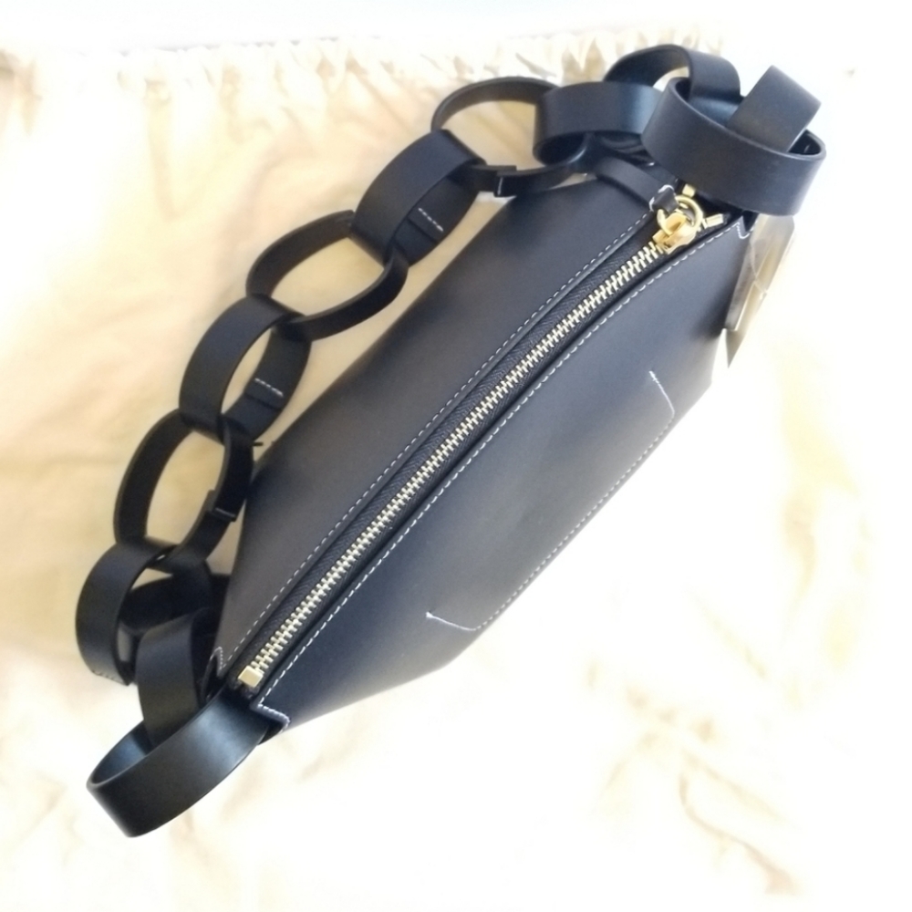 Frenzlauer Bowl Black Leather Shoulder Bag - Picture 4 of 10